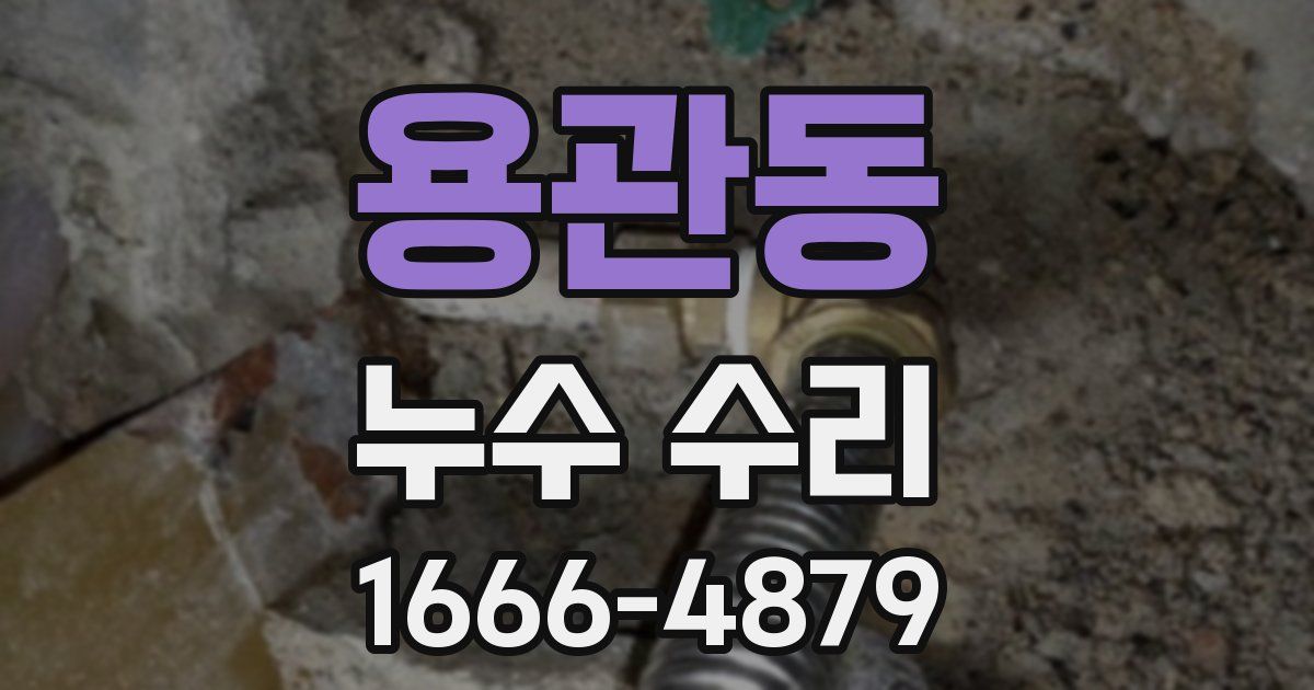 용관동 누수 수리
