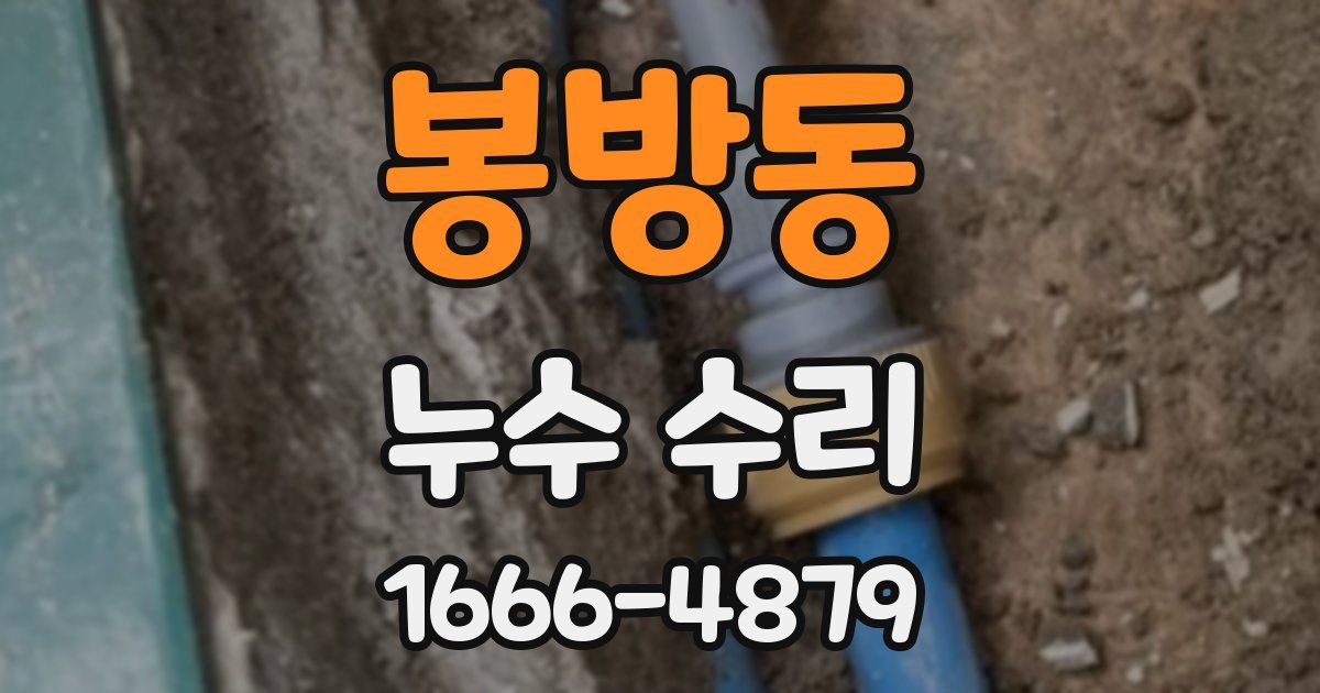봉방동 누수 수리