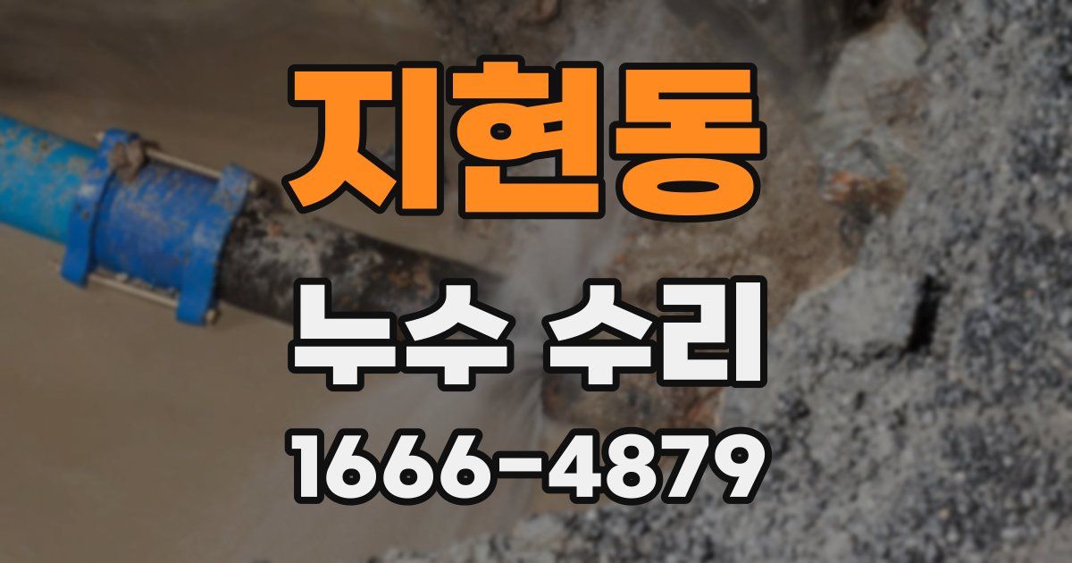 지현동 누수 수리