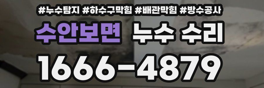 수안보면 누수 수리