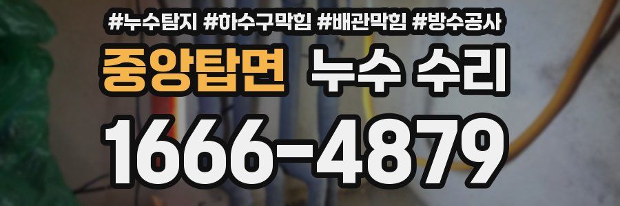 중앙탑면 누수 수리