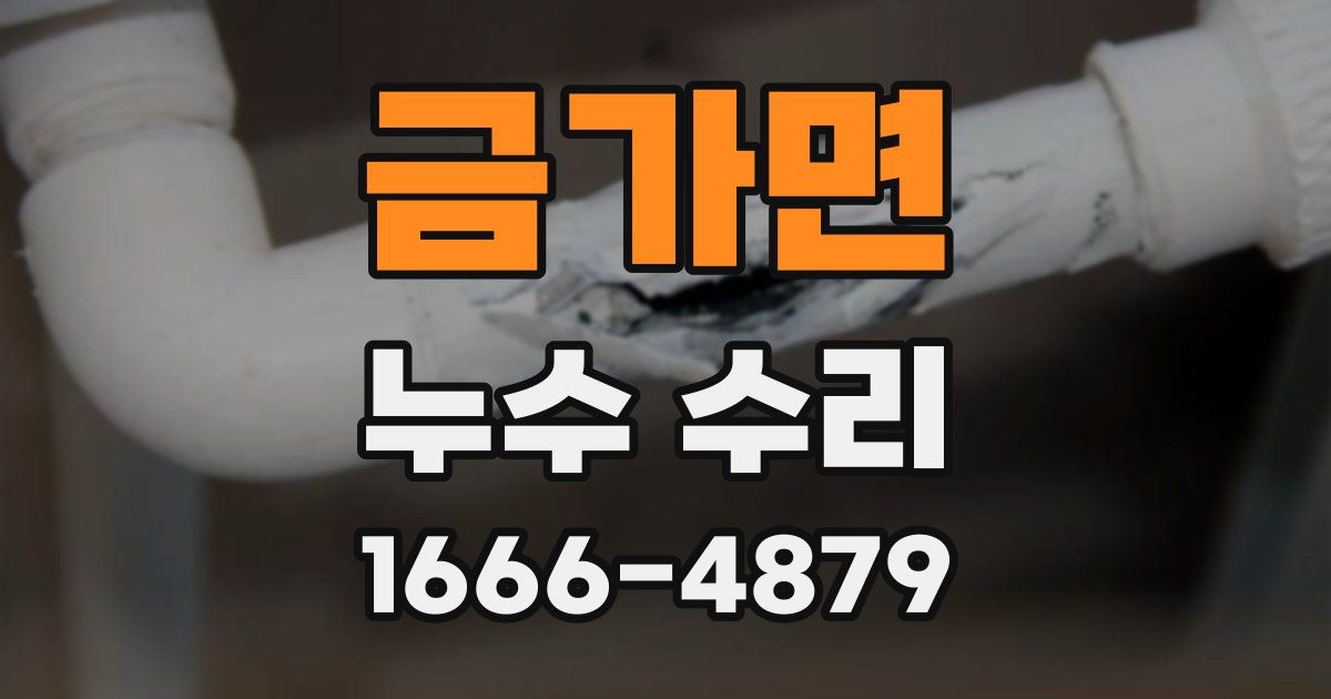 금가면 누수 수리