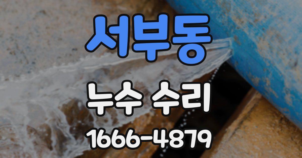 서부동 누수 수리