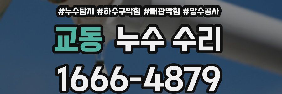 교동 누수 수리