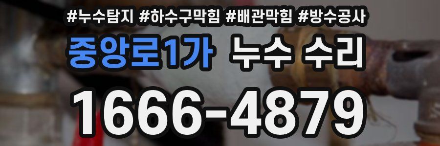 중앙로1가 누수 수리