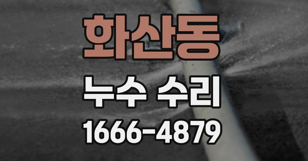 화산동 누수 수리