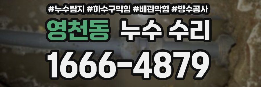 영천동 누수 수리