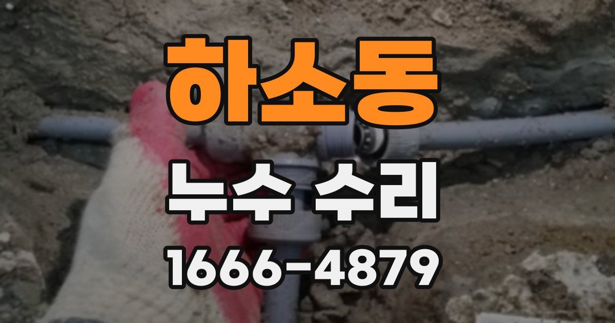 하소동 누수 수리