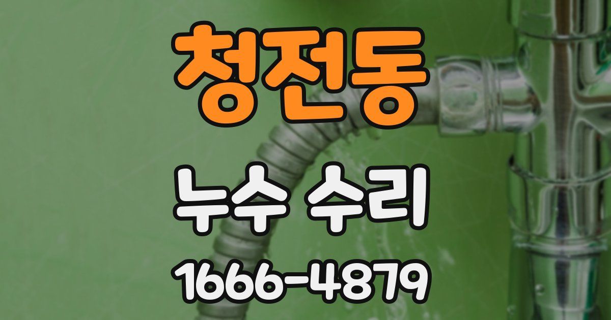 청전동 누수 수리
