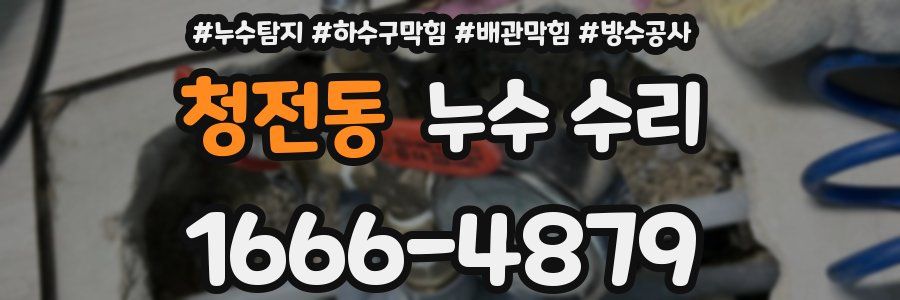 청전동 누수 수리