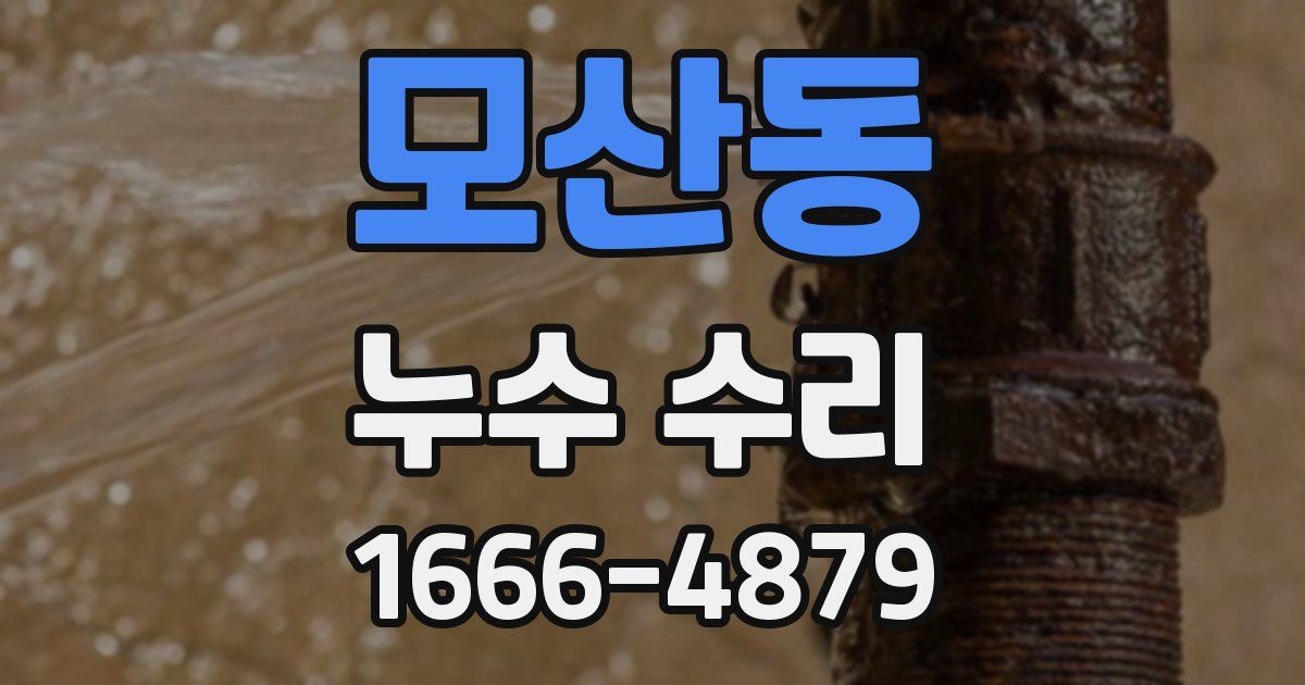 모산동 누수 수리