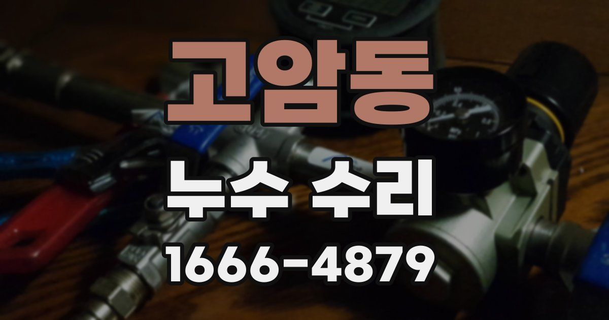 고암동 누수 수리