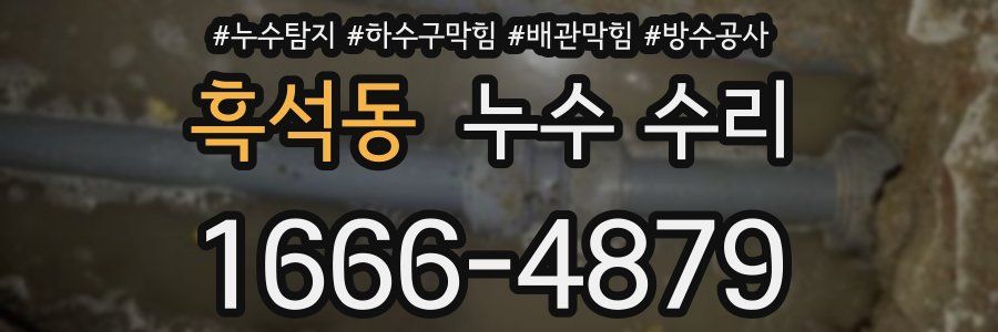 흑석동 누수 수리