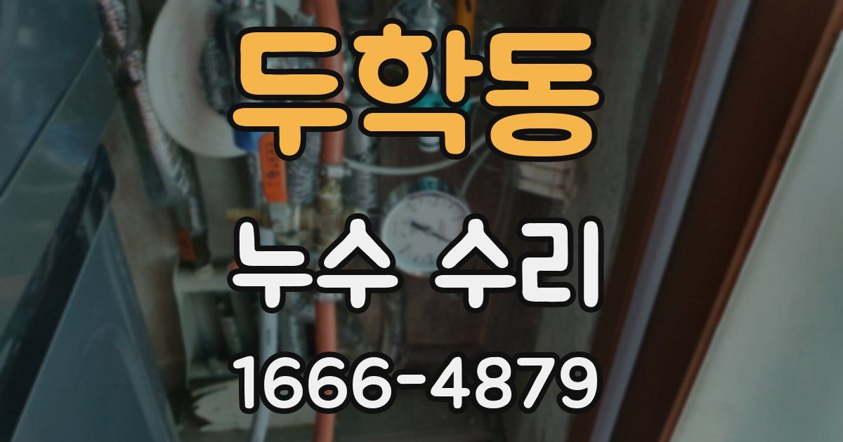 두학동 누수 수리