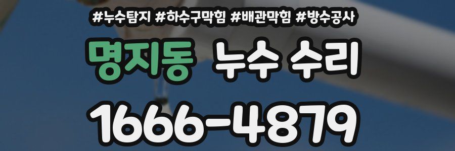 명지동 누수 수리