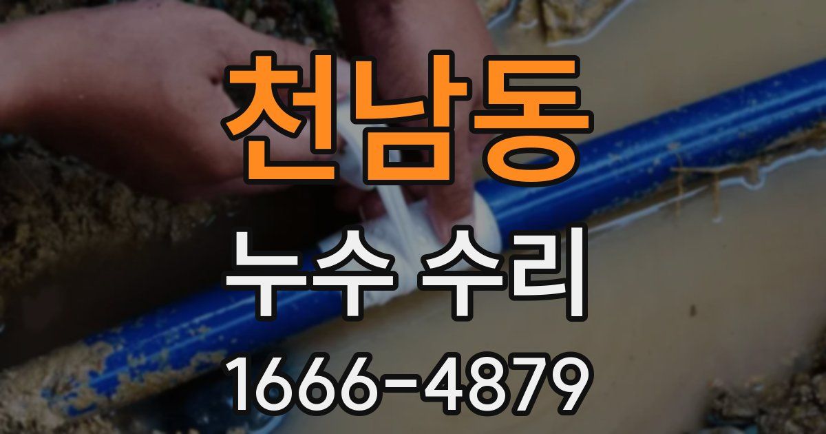 천남동 누수 수리