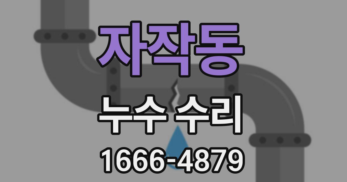 자작동 누수 수리