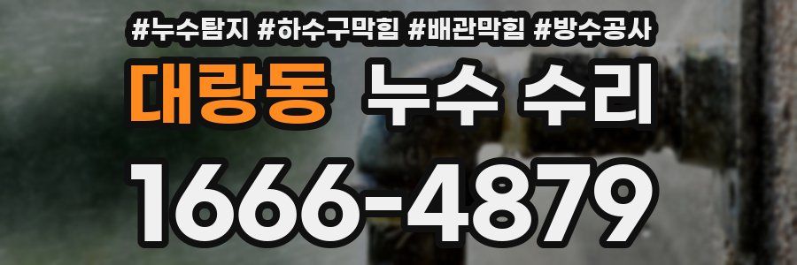 대랑동 누수 수리