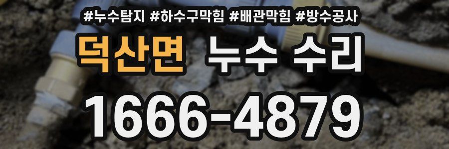 덕산면 누수 수리
