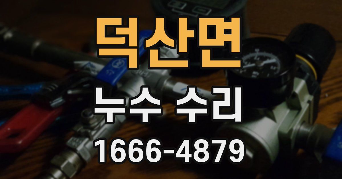 덕산면 누수 수리