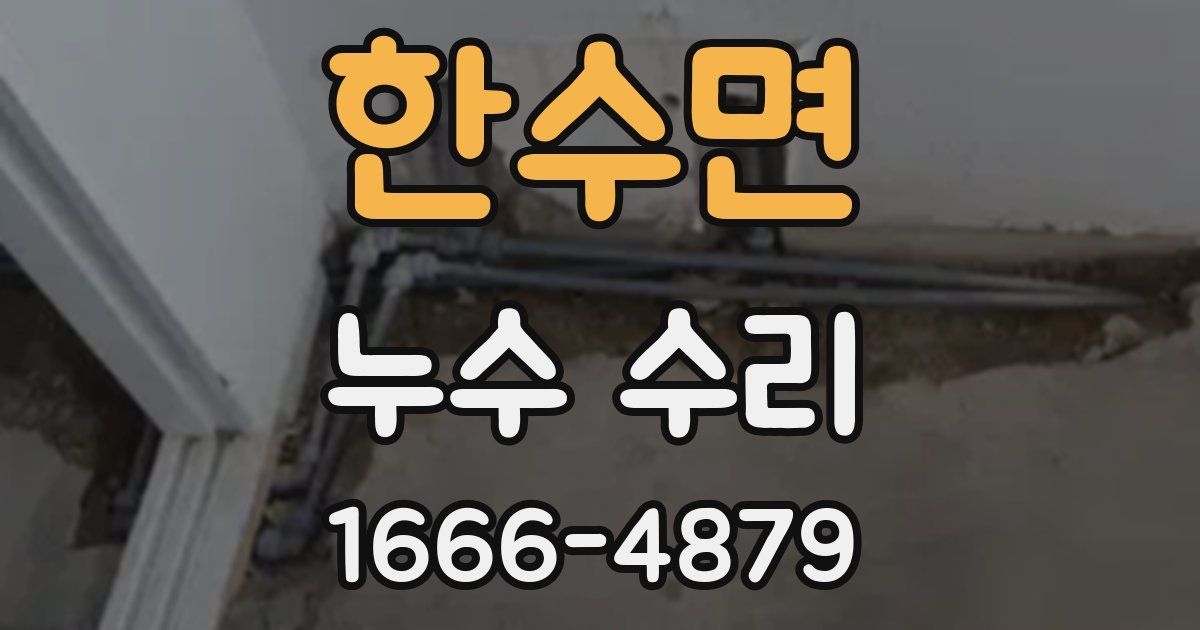 한수면 누수 수리