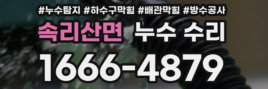 속리산면 누수 수리