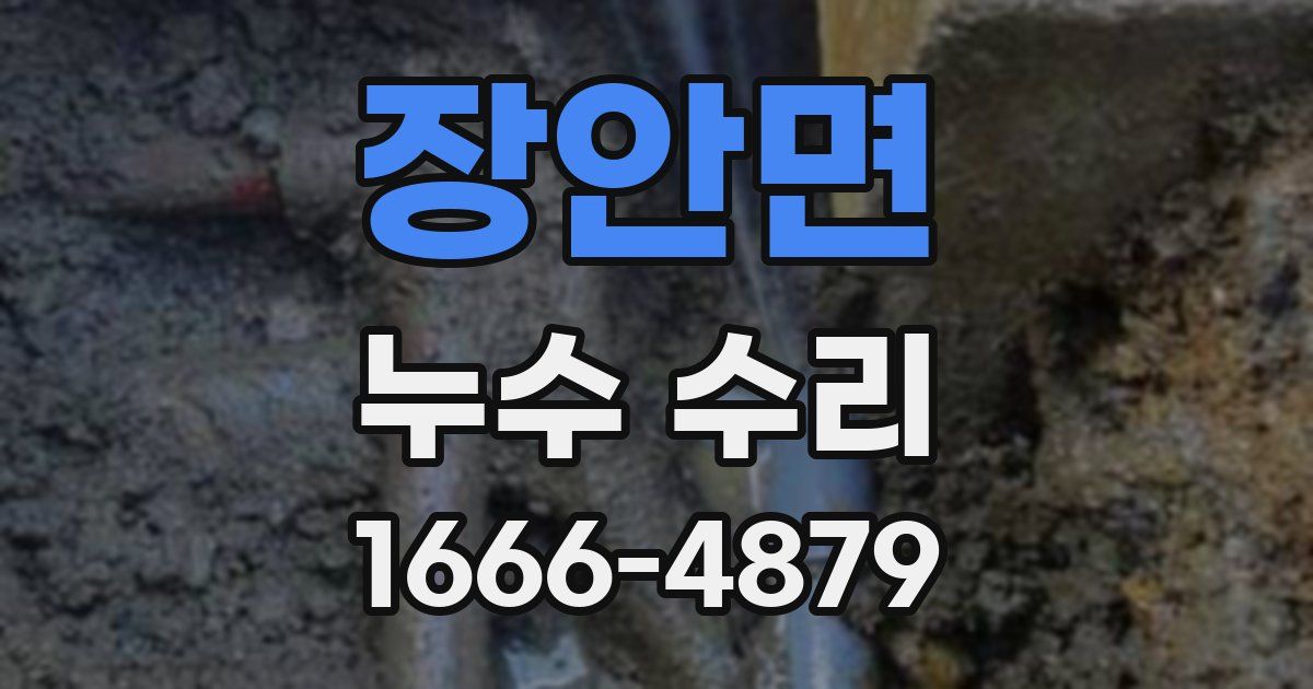 장안면 누수 수리