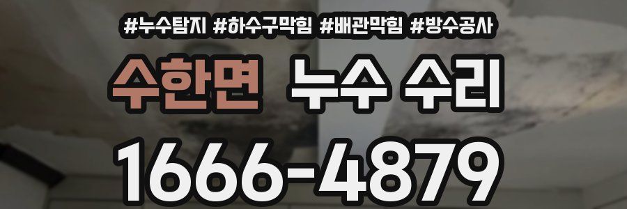 수한면 누수 수리