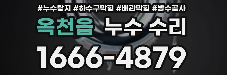 옥천읍 누수 수리