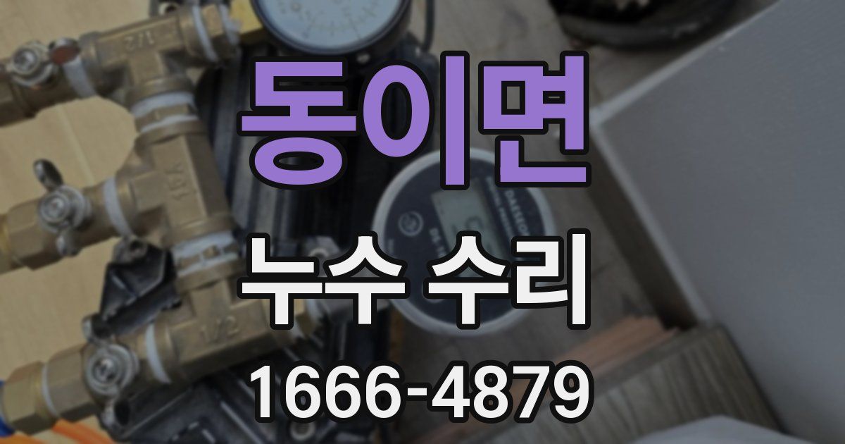 동이면 누수 수리