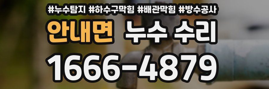 안내면 누수 수리