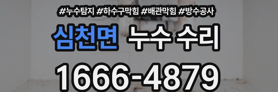 심천면 누수 수리