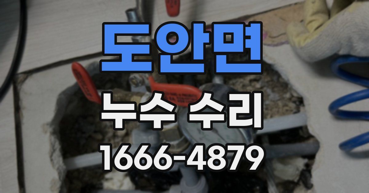 도안면 누수 수리