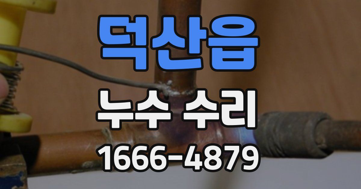 덕산읍 누수 수리