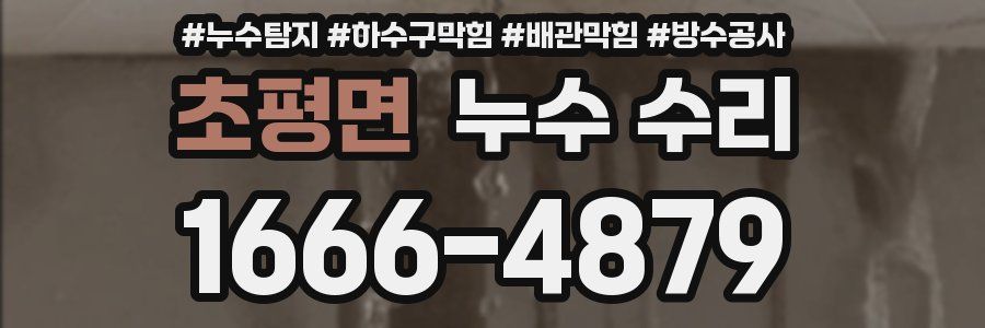 초평면 누수 수리