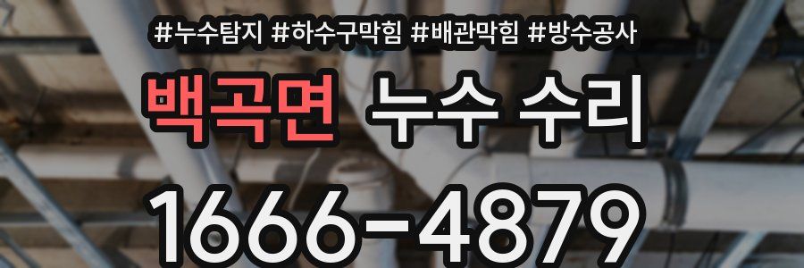 백곡면 누수 수리