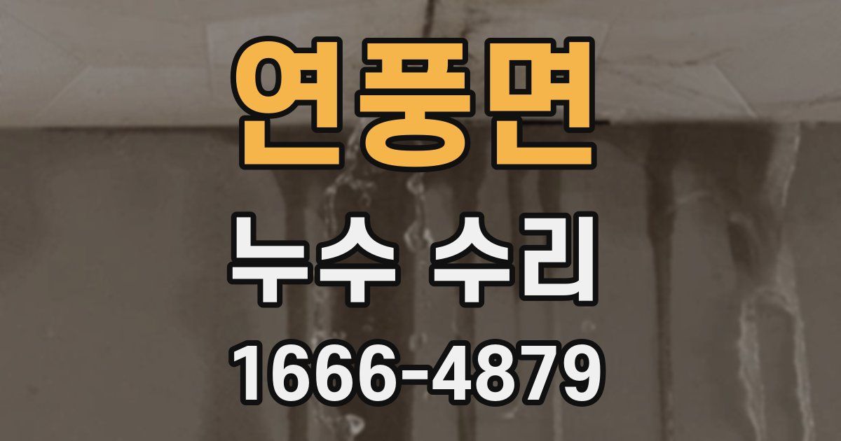 연풍면 누수 수리