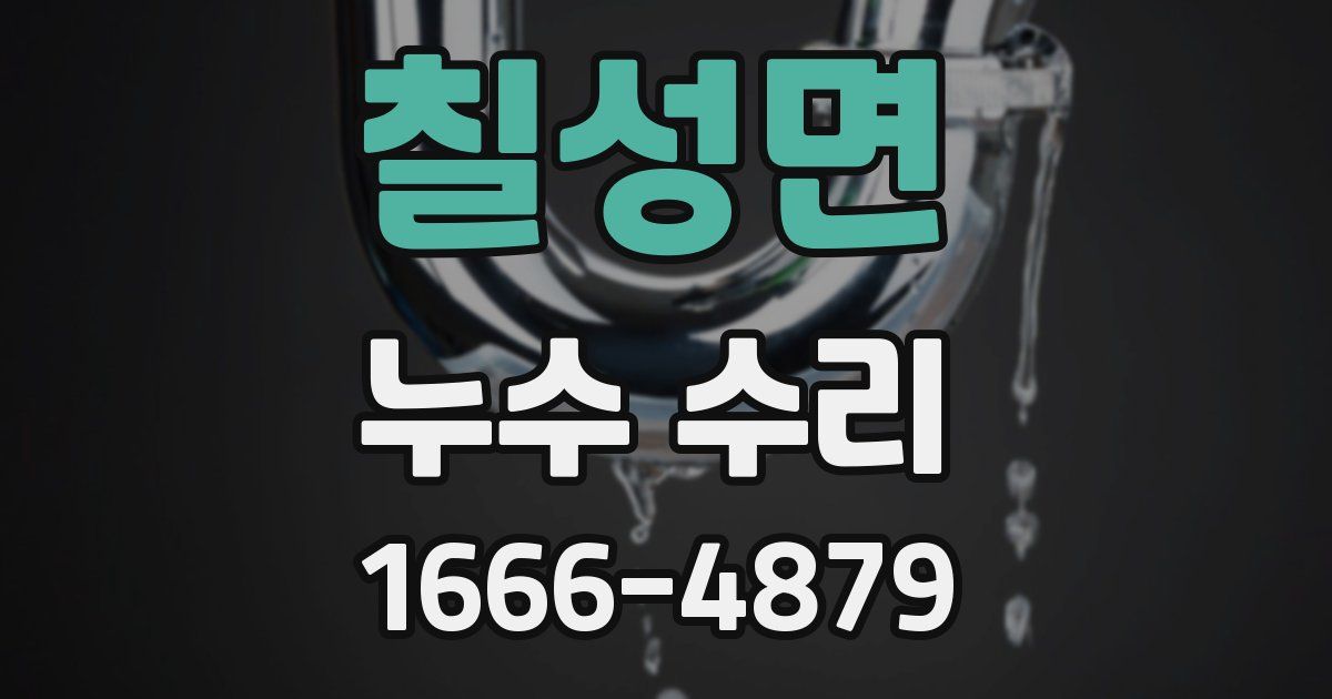 칠성면 누수 수리