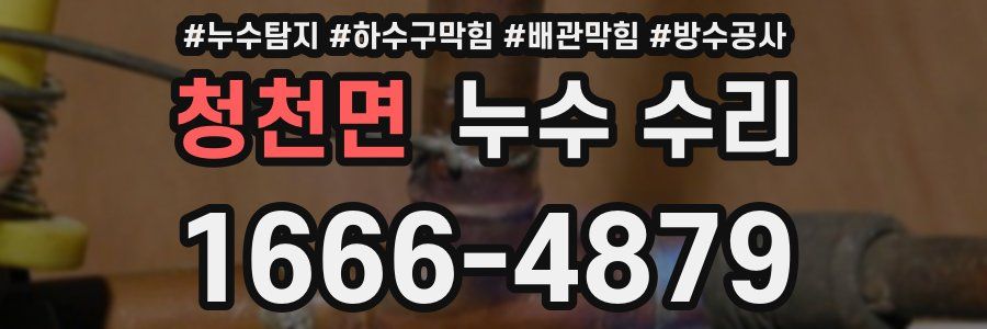 청천면 누수 수리