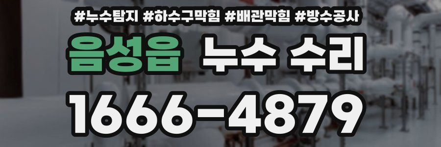 음성읍 누수 수리