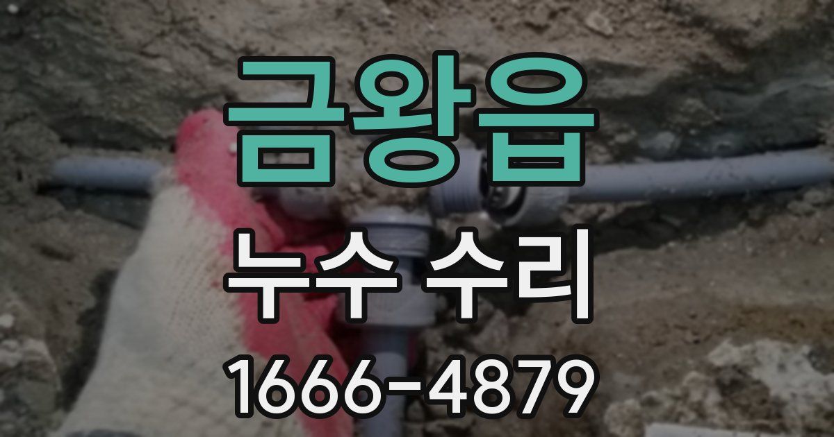 금왕읍 누수 수리