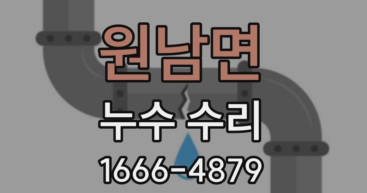 원남면 누수 수리