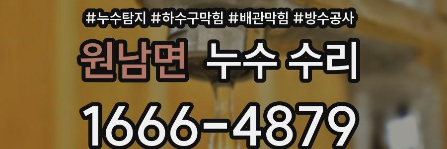 원남면 누수 수리