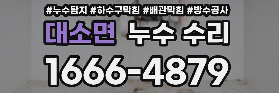 대소면 누수 수리