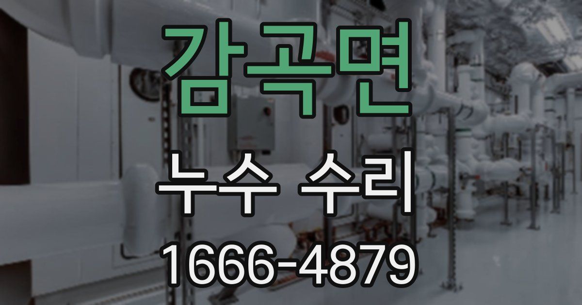 감곡면 누수 수리