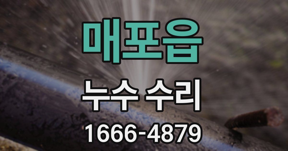 매포읍 누수 수리