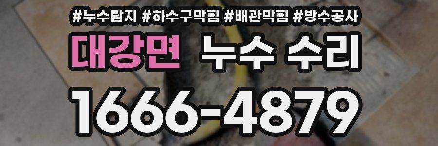 대강면 누수 수리