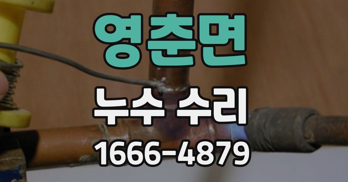 영춘면 누수 수리
