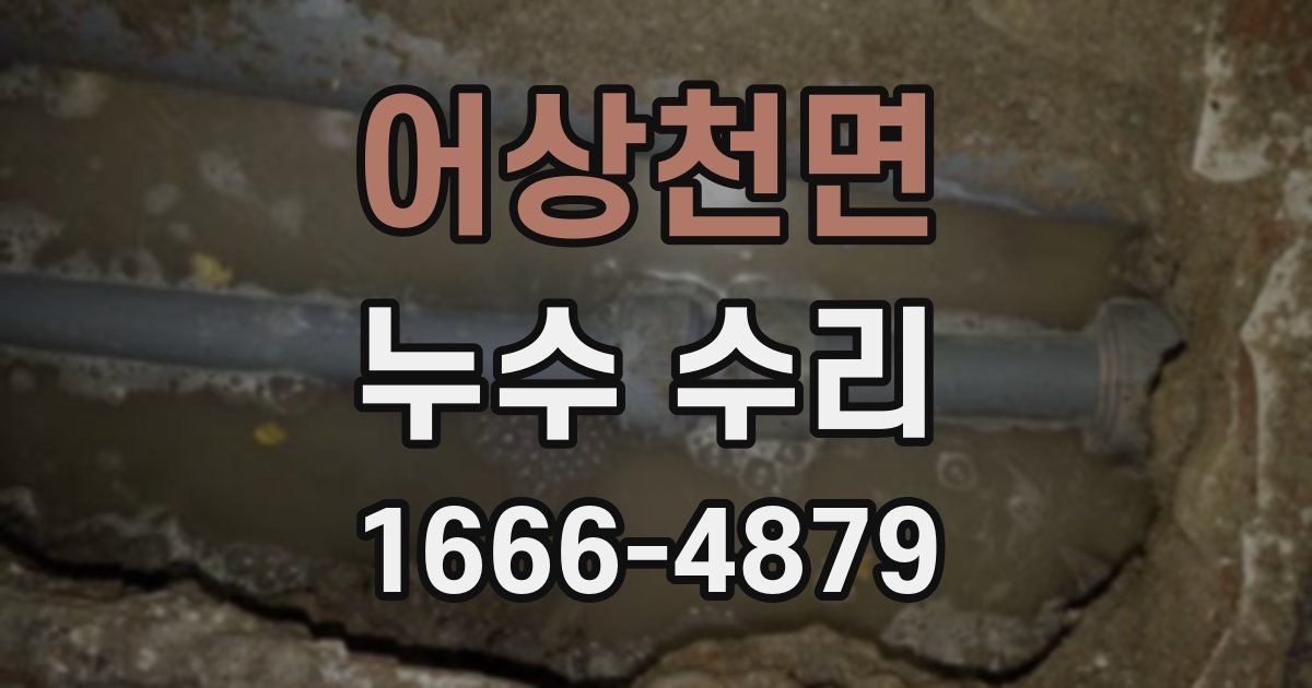 어상천면 누수 수리