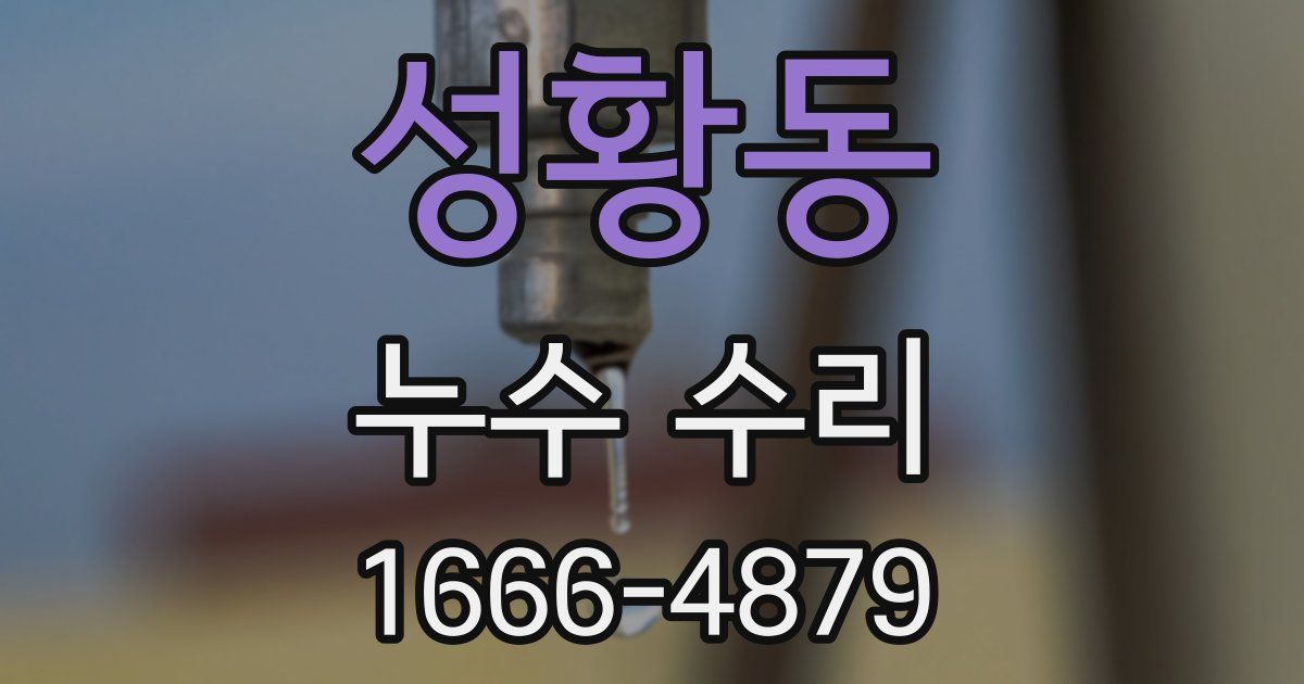 성황동 누수 수리
